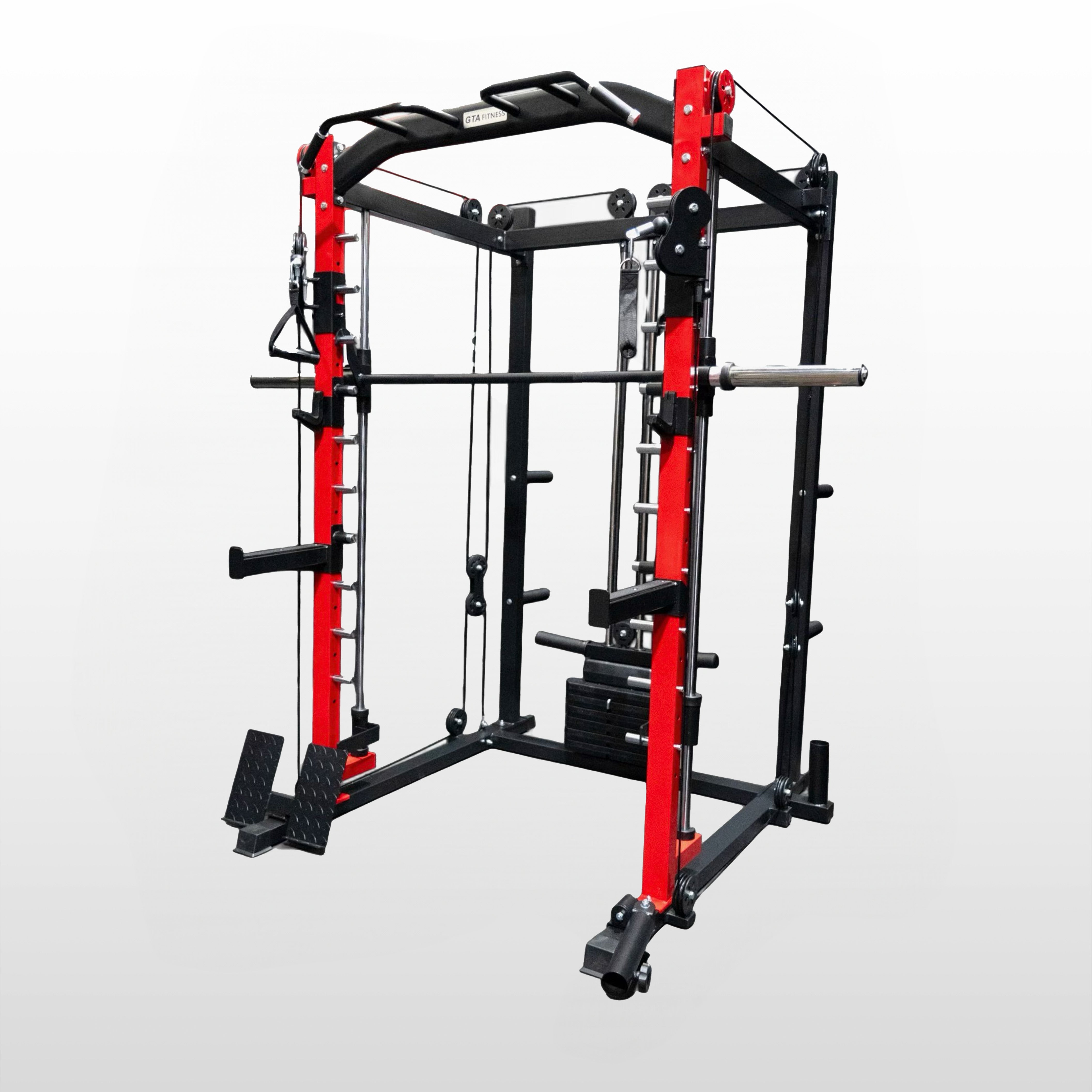 All-in-one Smith Machine with 75 LB Weight Stack